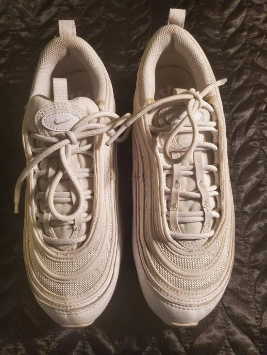Nike‎ Air Max 97 Triple White Running Shoes DH8016-100 Women's Sz 8