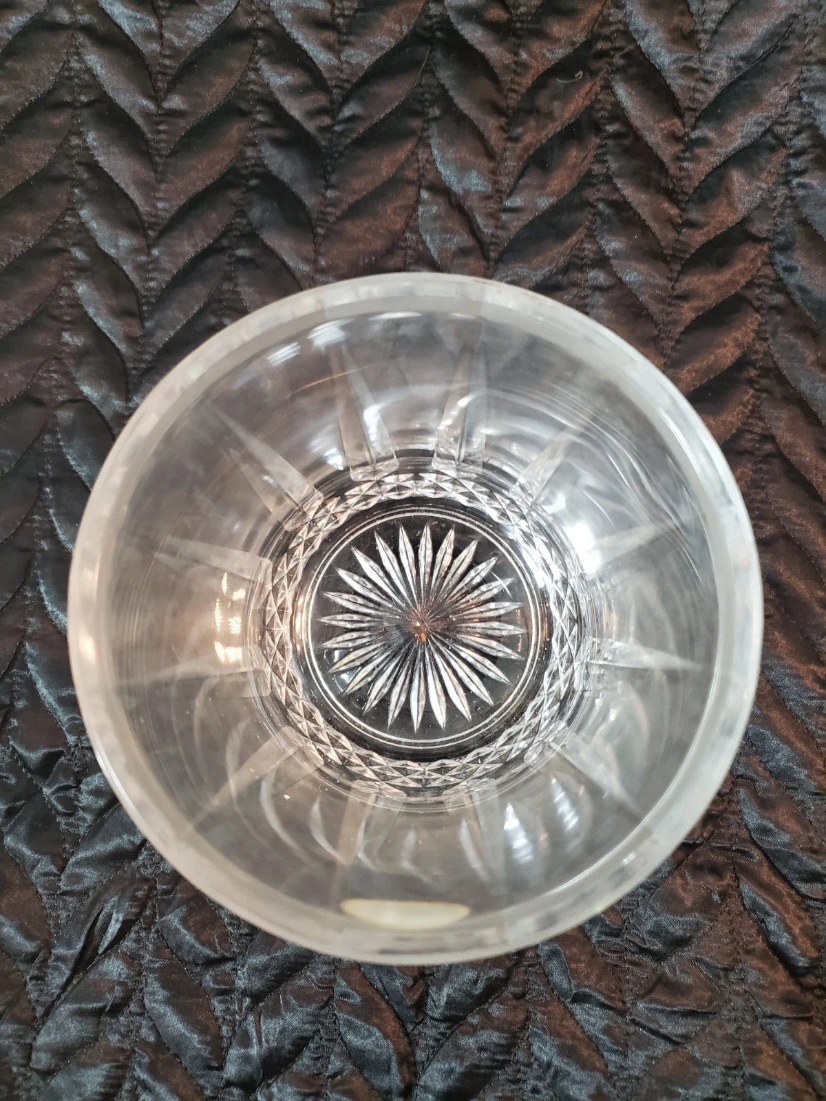 24% Lead Crystal Vase Made in USA Heavy Cut Glass Vase 6" Tall 3 lbs