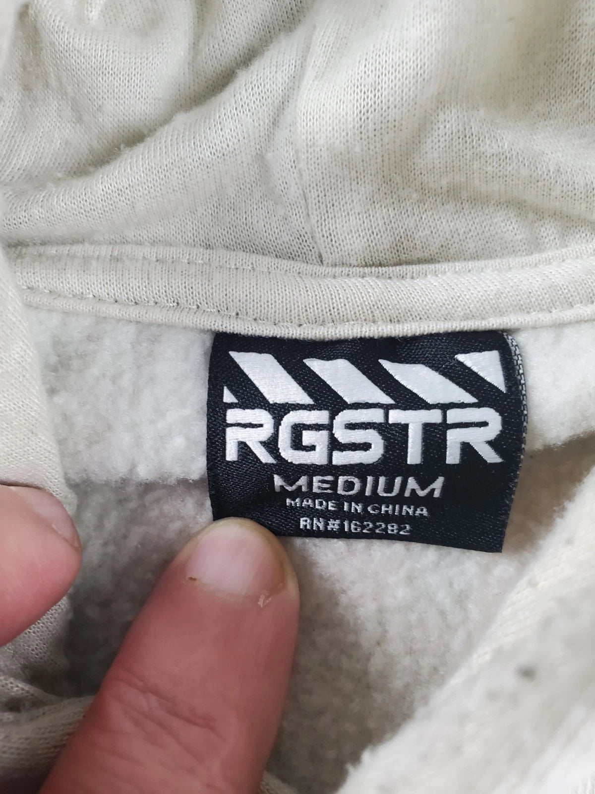 RGSTR “Ruthless” Bear Graphic Hoodie – Size M – No Hood String