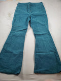 American Eagle Super Hi‑Rise Flare Corduroy Pants – Teal – 34” Stretch Waist