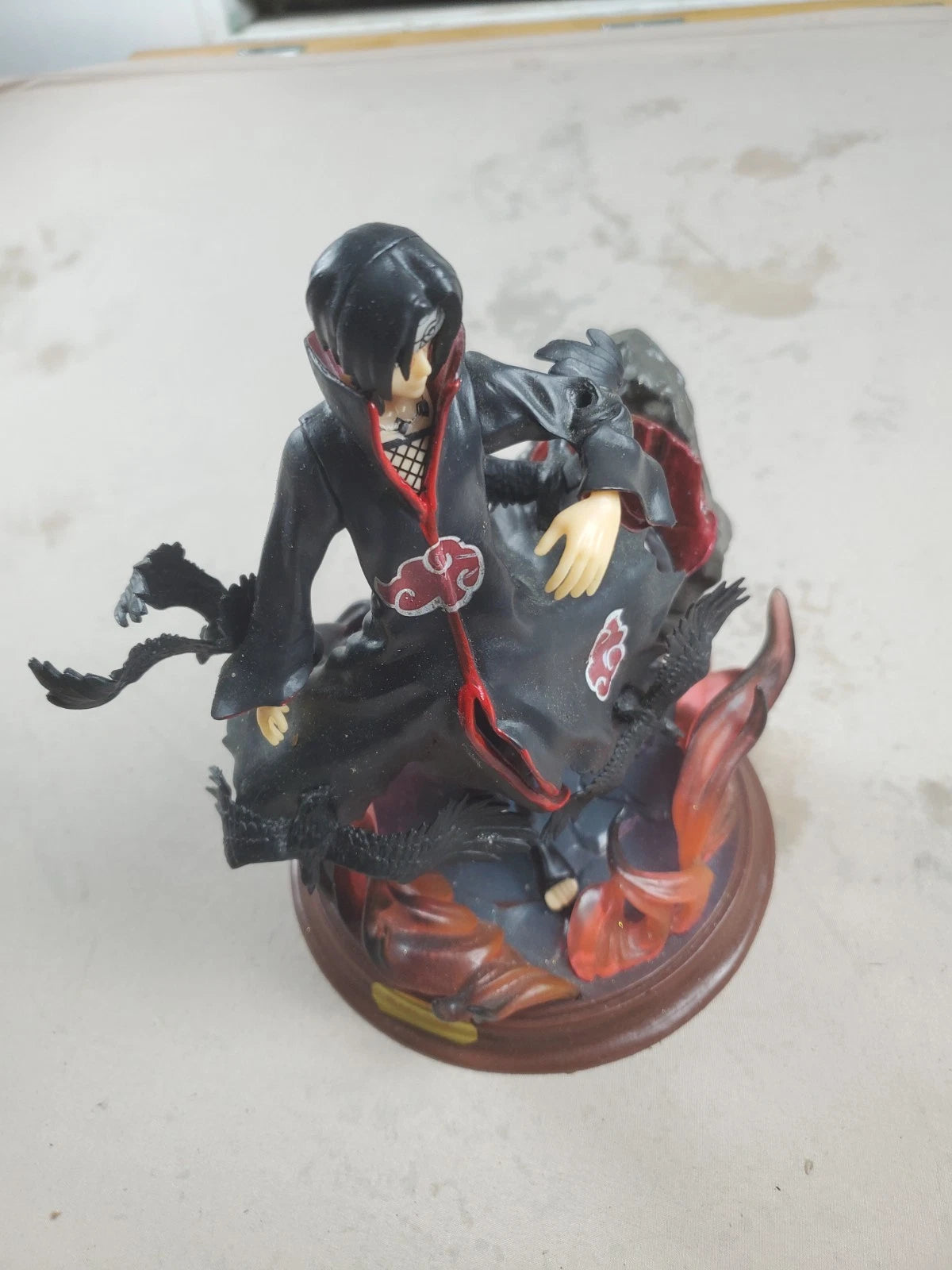 Naruto Shippuden Itachi Uchiha Crow Summon Figure – Akatsuki Cloak – Anime 9"