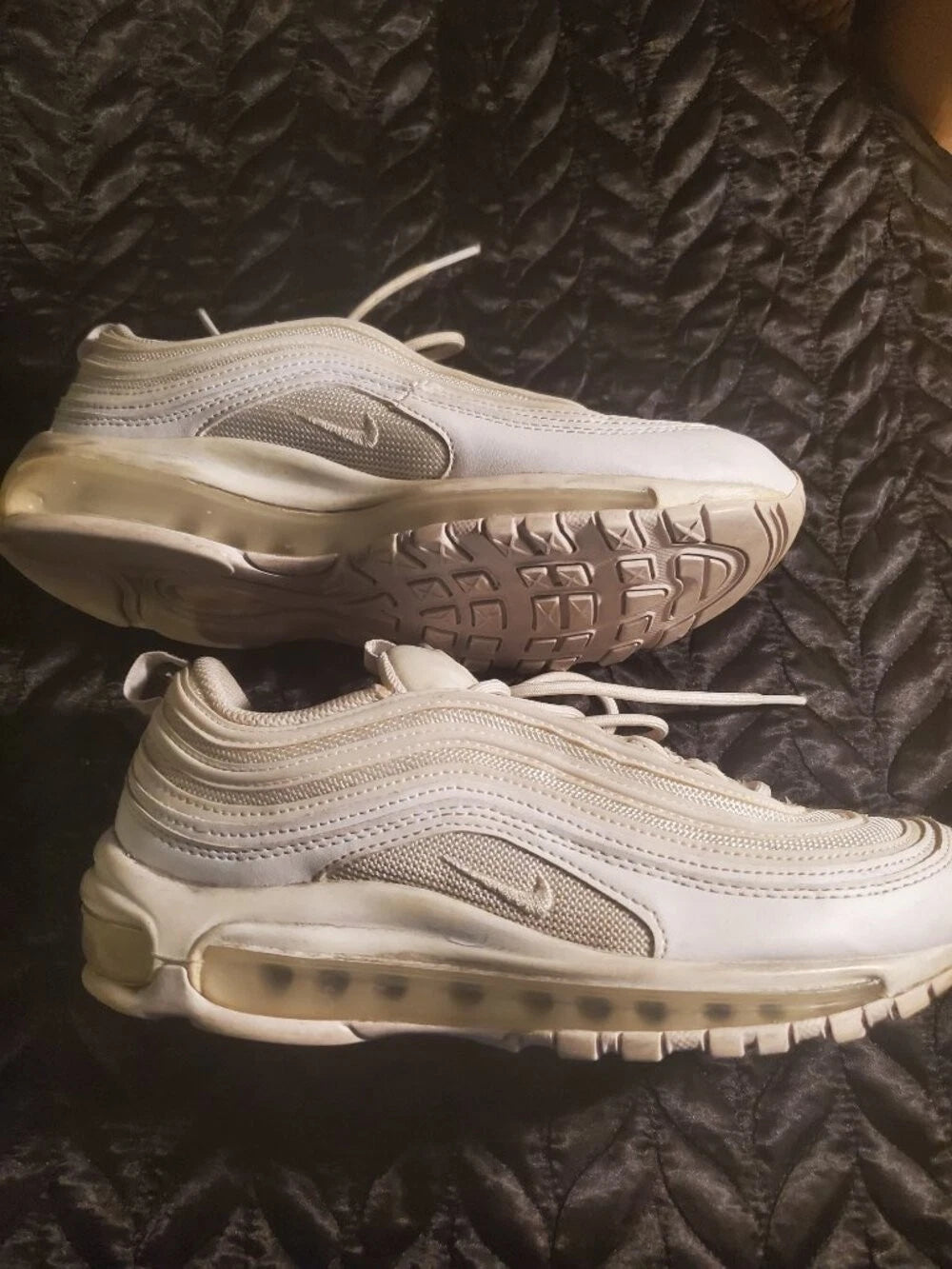 Nike‎ Air Max 97 Triple White Running Shoes DH8016-100 Women's Sz 8