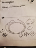 Kensington Desktop &amp; Peripherals Locking Kit 2.0 Black K64425S NEW - Open Bag