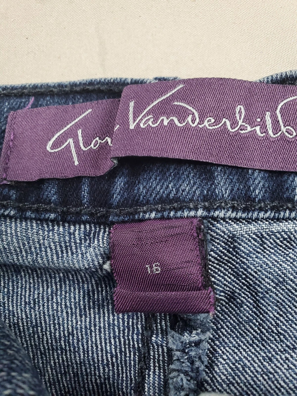 Gloria Vanderbilt Amanda High Rise Jeans Dark Wash Tapered Straight Size 16