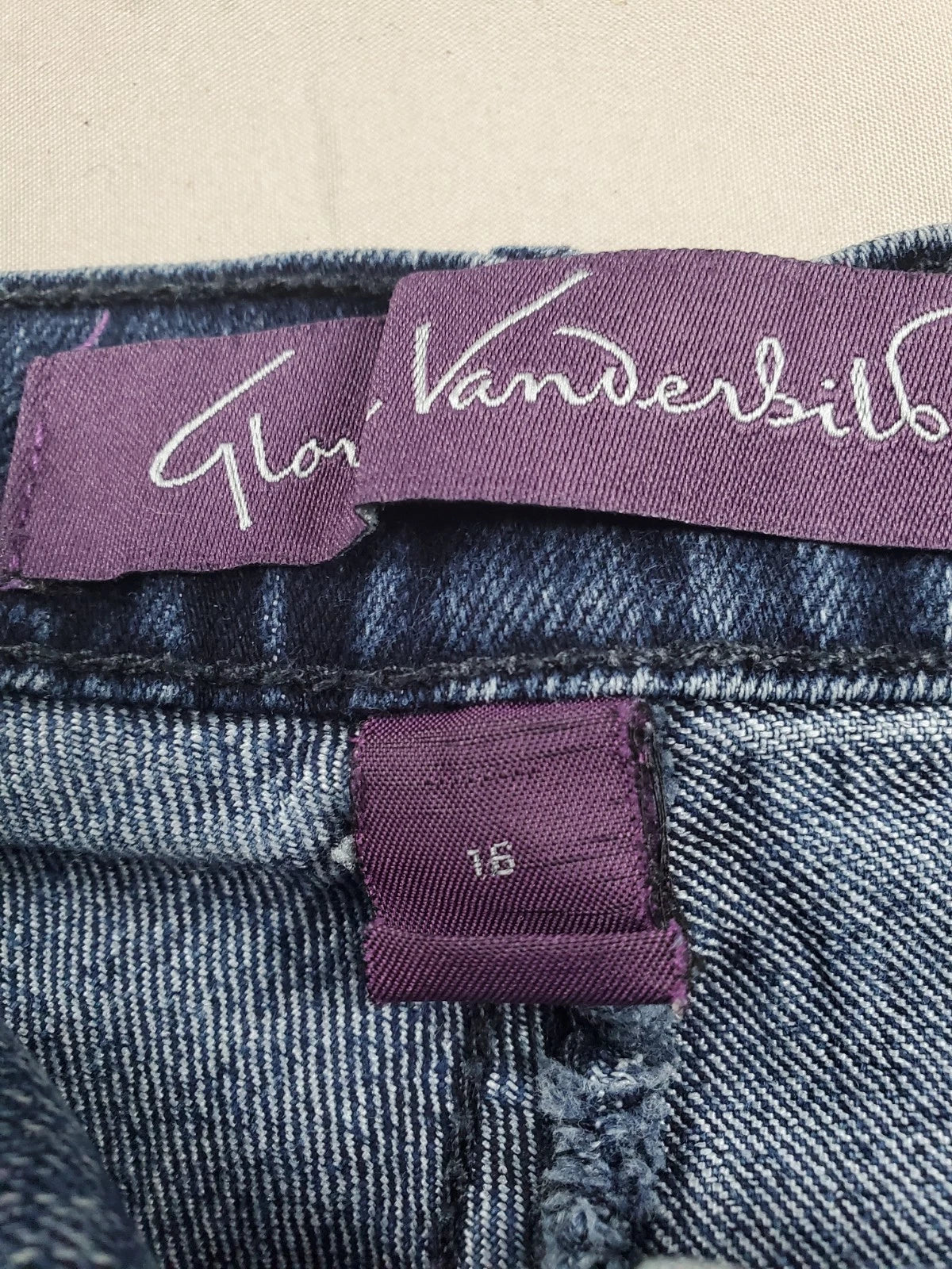 Gloria Vanderbilt Amanda High Rise Jeans Dark Wash Tapered Straight Size 16