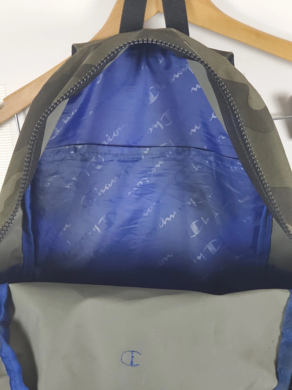 Champion Estate Backpack - Black and Camo with Blue Interior