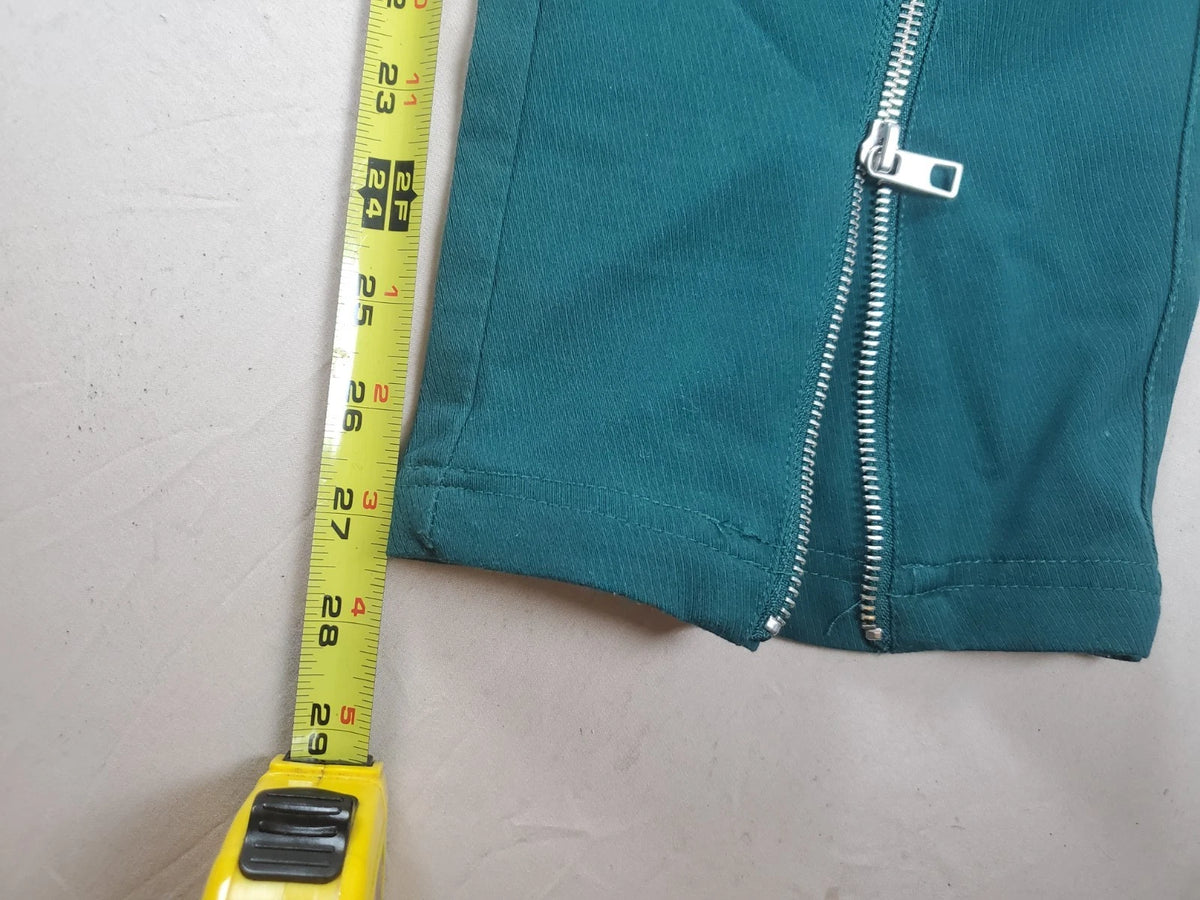 Forever 21 Men’s Green Jogger Pants Size M Elastic Waist And Zipper Ankles