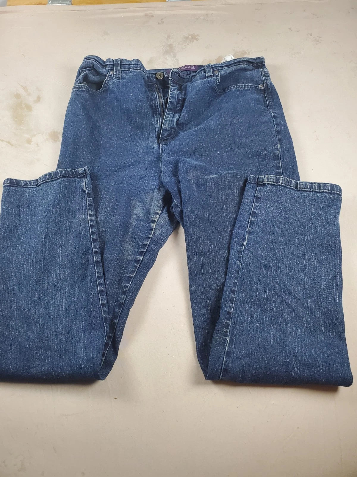 Gloria Vanderbilt Amanda High Rise Jeans Dark Wash Tapered Straight Size 16