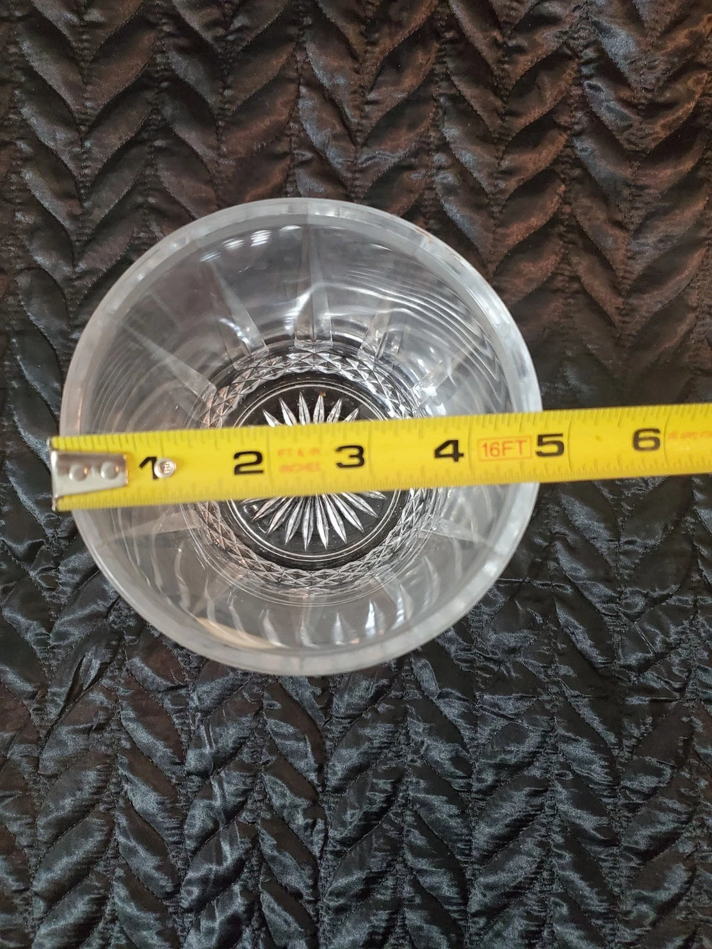 24% Lead Crystal Vase Made in USA Heavy Cut Glass Vase 6" Tall 3 lbs