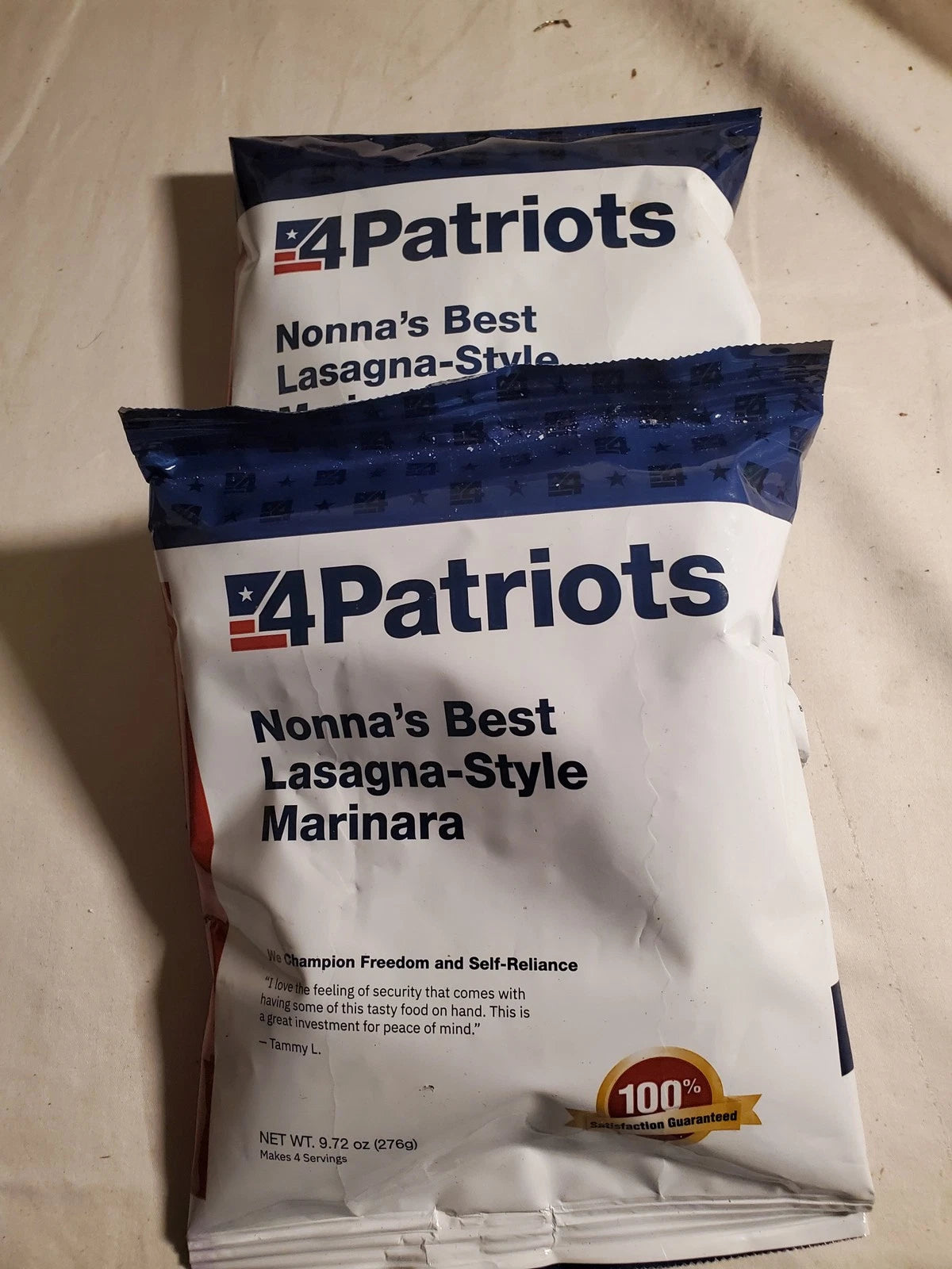 4Patriots Nonna's Best Lasagna-Style Marinara - 2 Bags - 8 Servings each