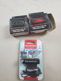 Pair of Volcano Eye USB Rechargeable Bike Red wheel/Tail Light + headlamp