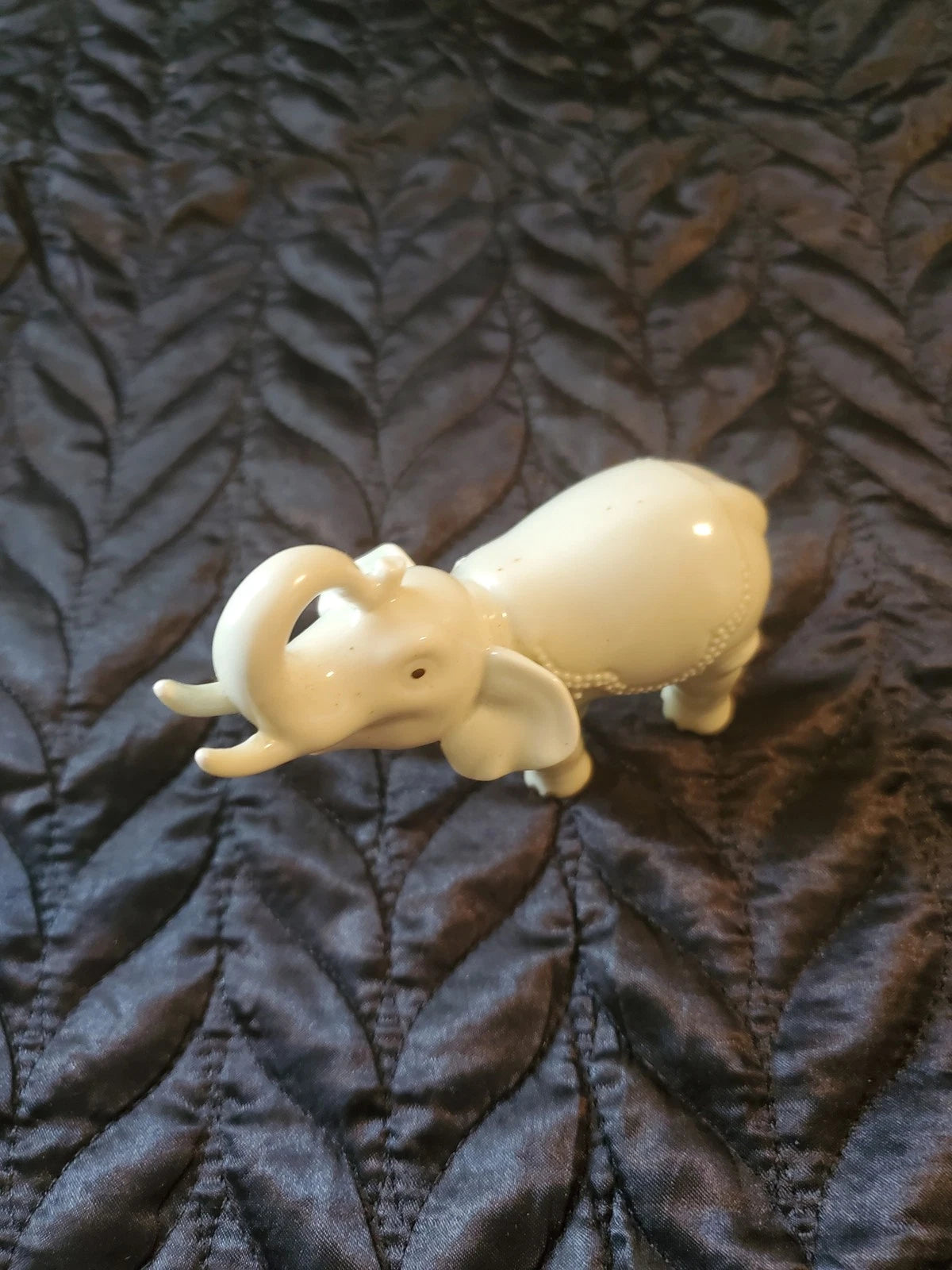 Lenox, Small Porcelain Elephant Figurine with gold eyes and toes